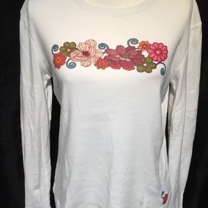 Vera Bradley long sleeve white top